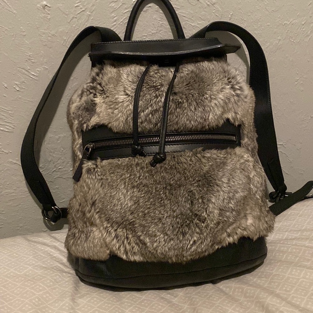 Michael Kors, rabbit fur backpack